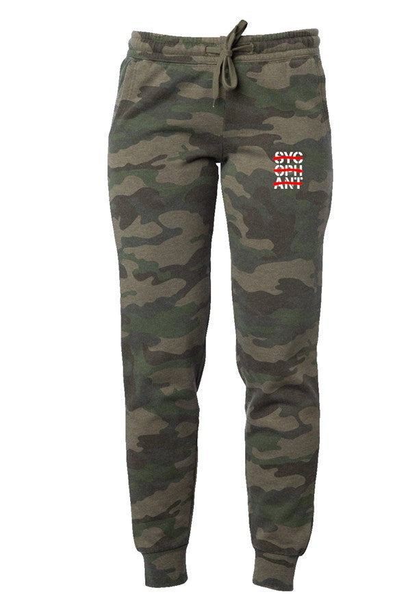 NoSycophants Womens Camo Wash Sweatpants